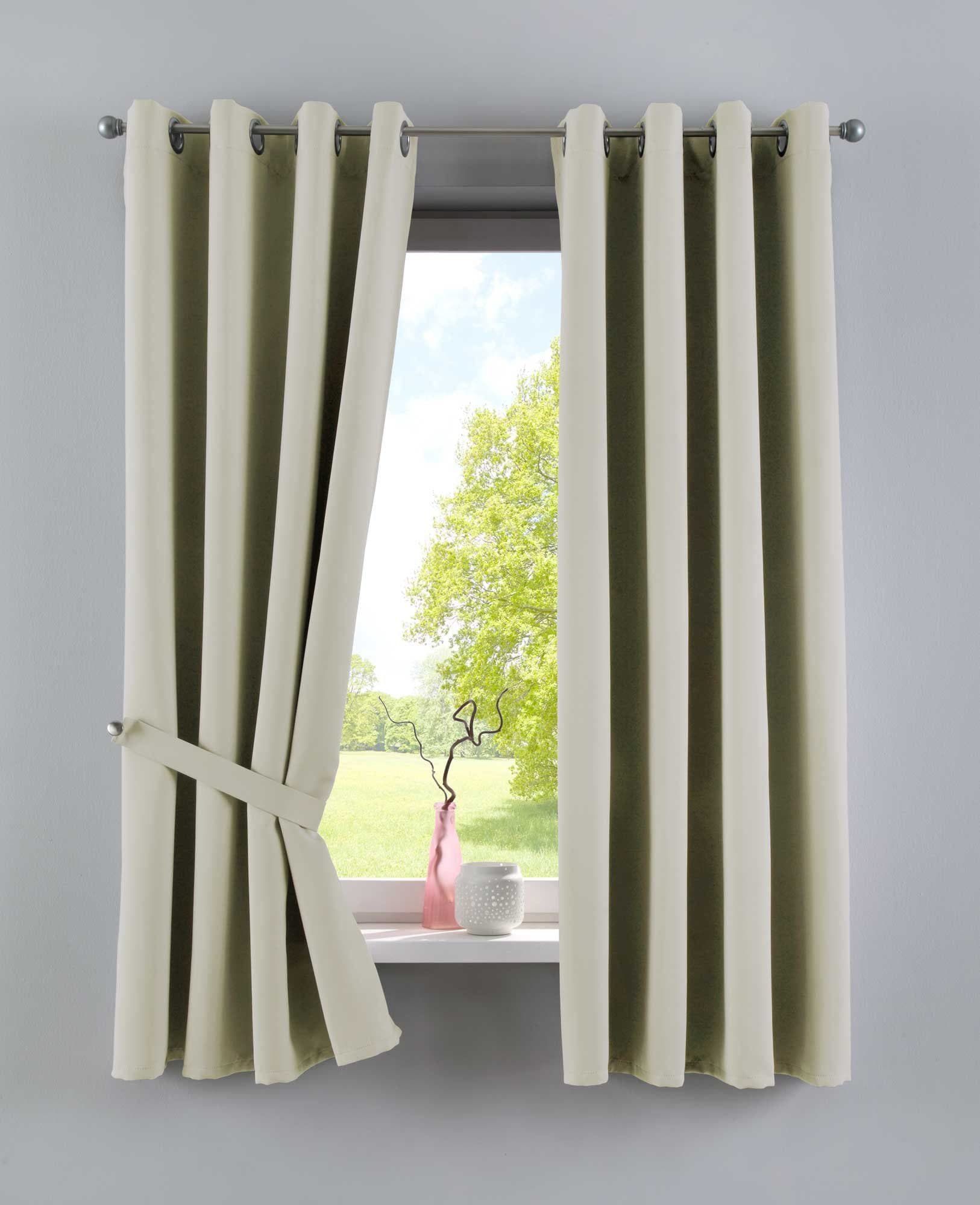 Gardinenbox Verdunkelungsvorhang Beige 2 St. Ösen Polyester NewYork - Bild 2