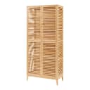 en.casa Mehrzweckschrank Badezimmerschrank Bambus Bild 2