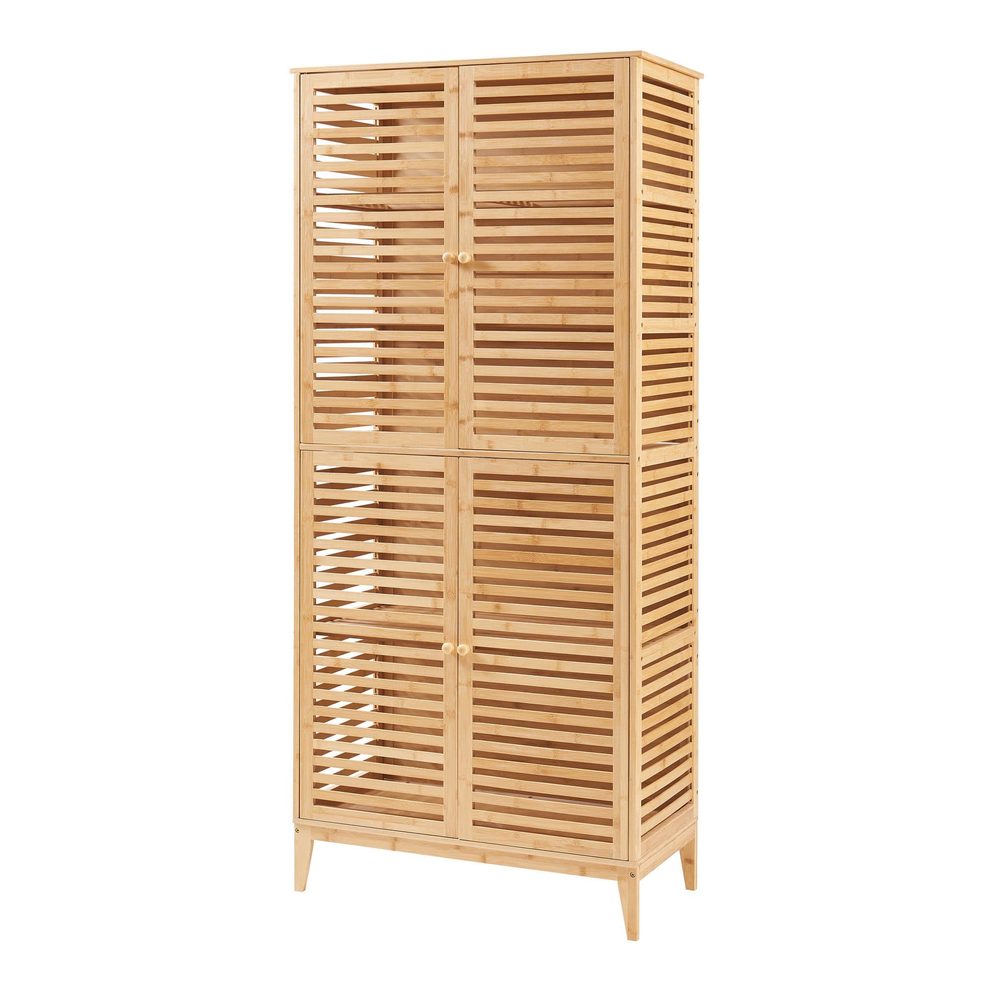 en.casa Mehrzweckschrank Badezimmerschrank Bambus - Bild 2