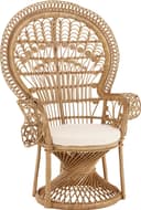 Rattanstuhl grau HOFMANN LIVING AND MORE Rattan mit Kissenauflage Bild 2