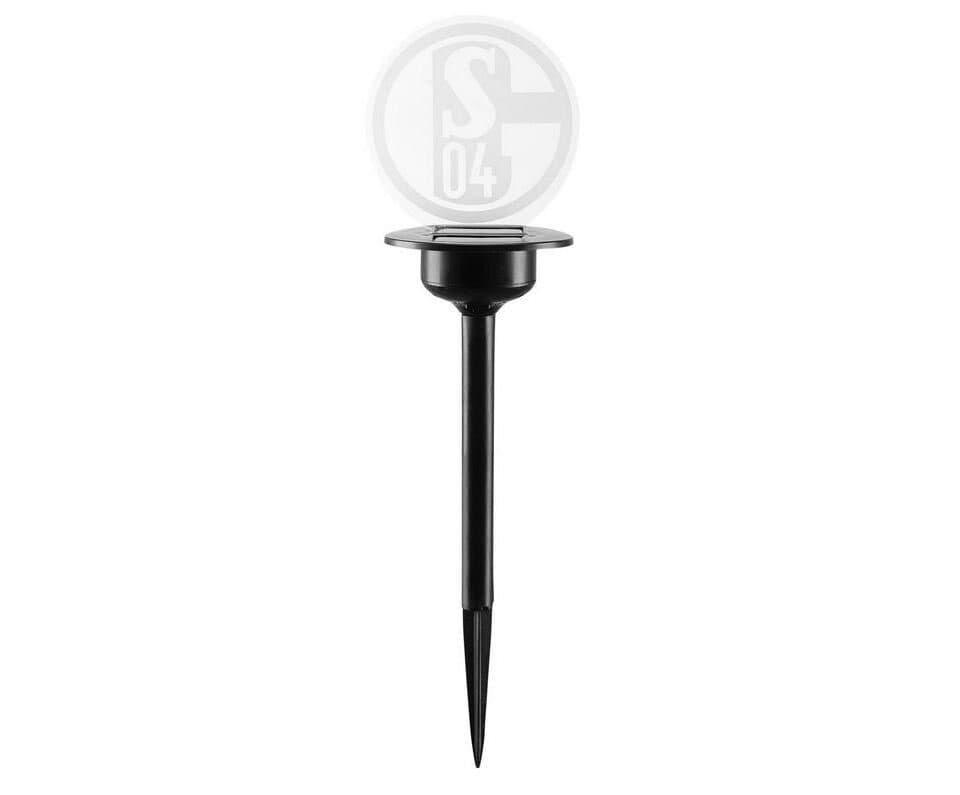 FC Schalke 04 Gartenfigur Solarleuchte Schwarz/Weiß