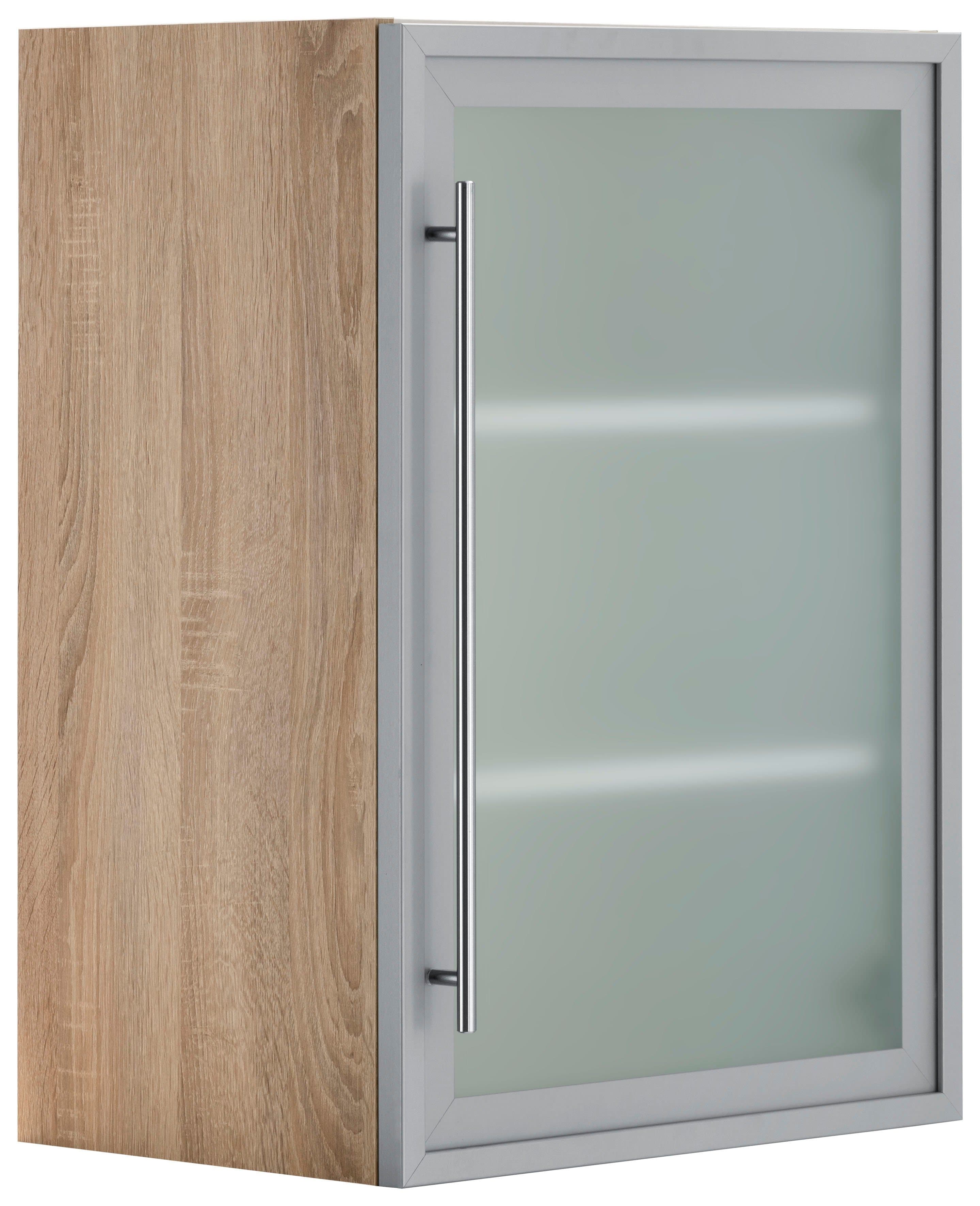 OPTIFIT Glashängeschrank Silber Eichefarben Modern - Bild 2
