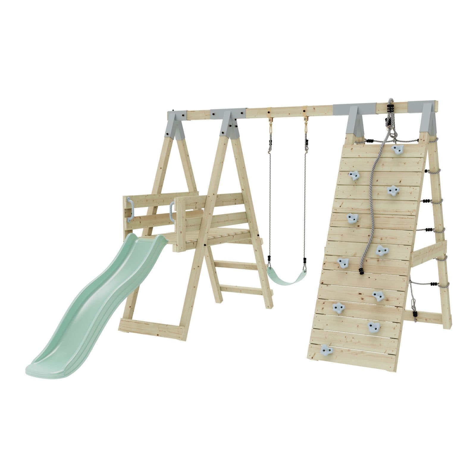 OutdoorToys Klettergerüst Pinguin Holz Mintgrün/Altrosa - Bild 2