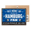 ARTFAVES Holzbild Verrückter HAMBURG Fan Spruch Wanddeko Bild 2