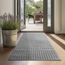 SIMPEX24 Outdoorteppich Skandinavisches 3D Design Grau Wetterfest Bild 2