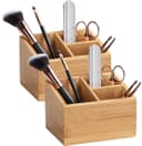 WENKO Aufbewahrungsbox Terra Set 2 St Bambus Bad-Organizer Braun Bild 2