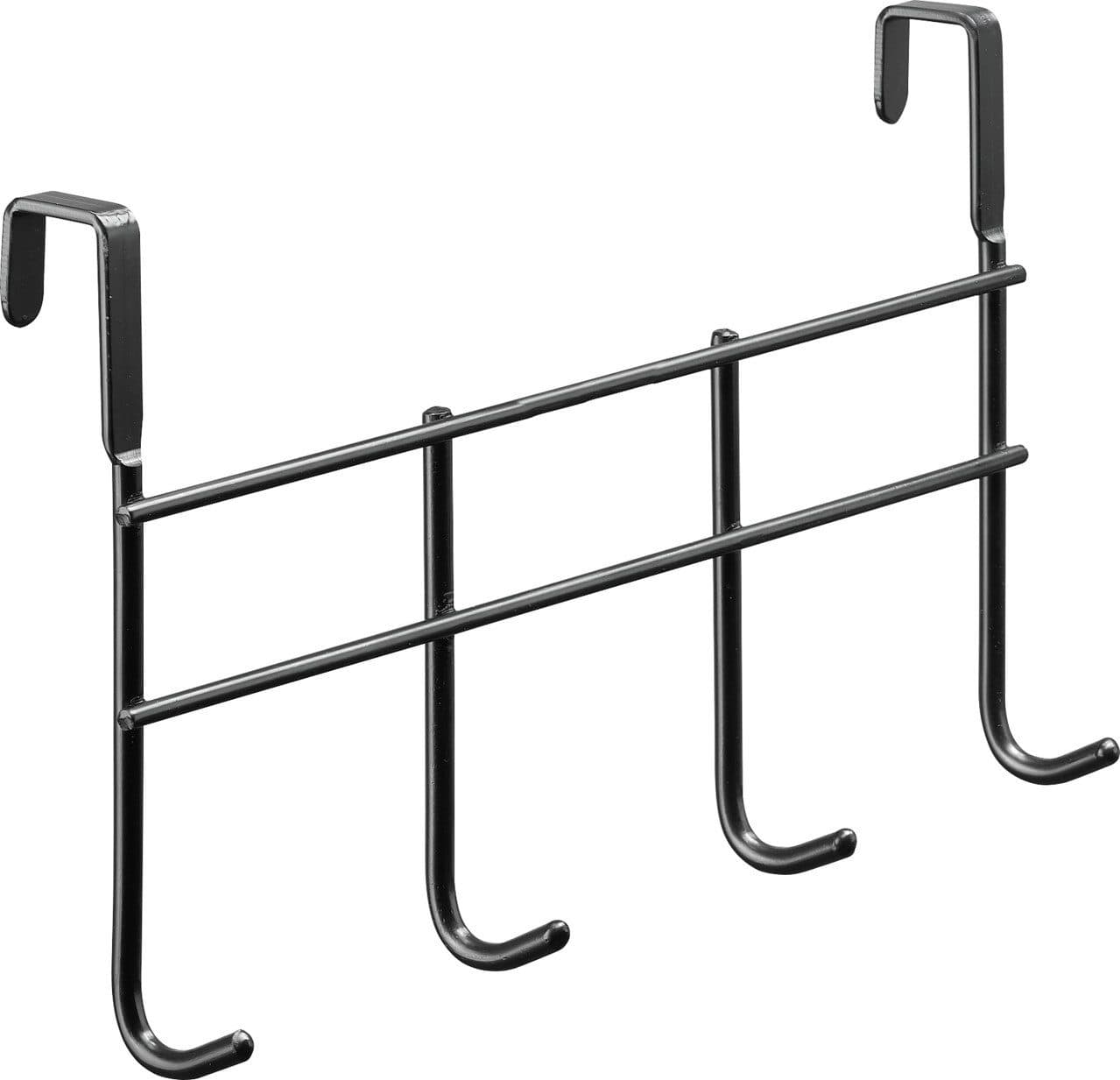 Hettich Türhängegarderobe 4 Haken Stahl Schwarz