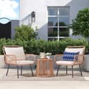 JOIVI Balkonset Bistro Rattan Beige Bild 2