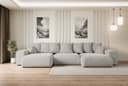ALTDECOR Wohnlandschaft ESKAR-U U-Form mit Schlaffunktion und Bettkasten Bild 2