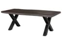 Massivmoebel24 Baumkantentisch FREEFORM Mango Grau X-Beine Bild 2