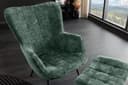riess-ambiente Sessel SCANDINAVIA grün/schwarz Chenille Metall mit Armlehne Bild 2