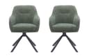 freiraum Armlehnstuhl Avola 2er-Set Drehfunktion Federkern Waldgrün Bild 2