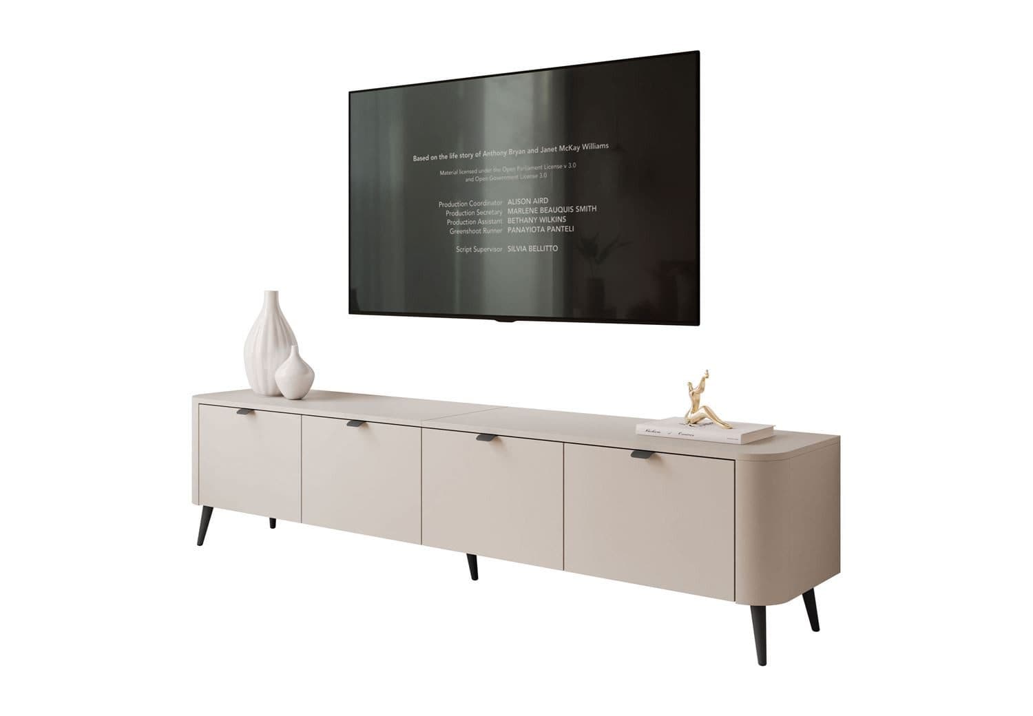 Lookway TV-Schrank CELESTE Beige mit LED-Beleuchtung - Bild 2