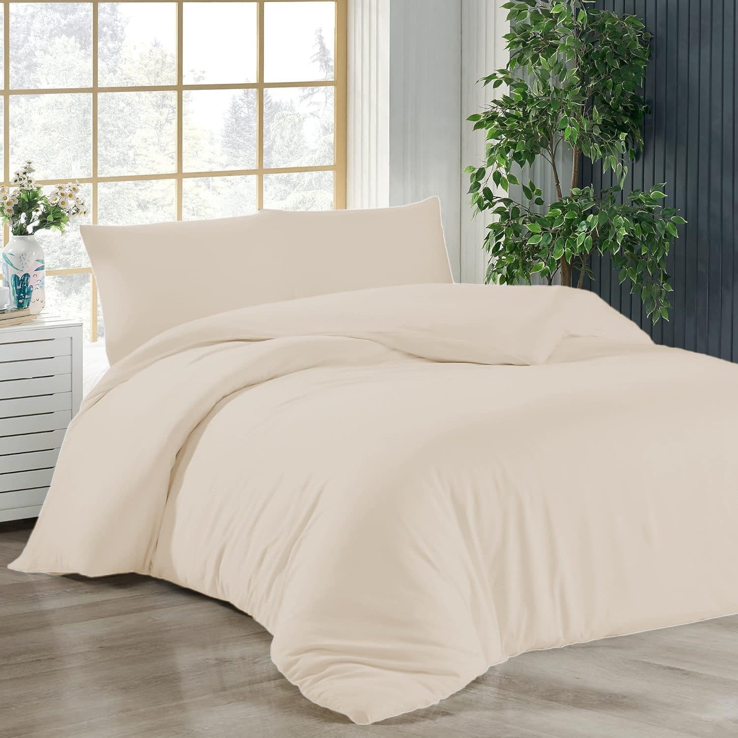 Livessa Bettwäsche Jersey 100% Baumwolle Creme - Bild 2