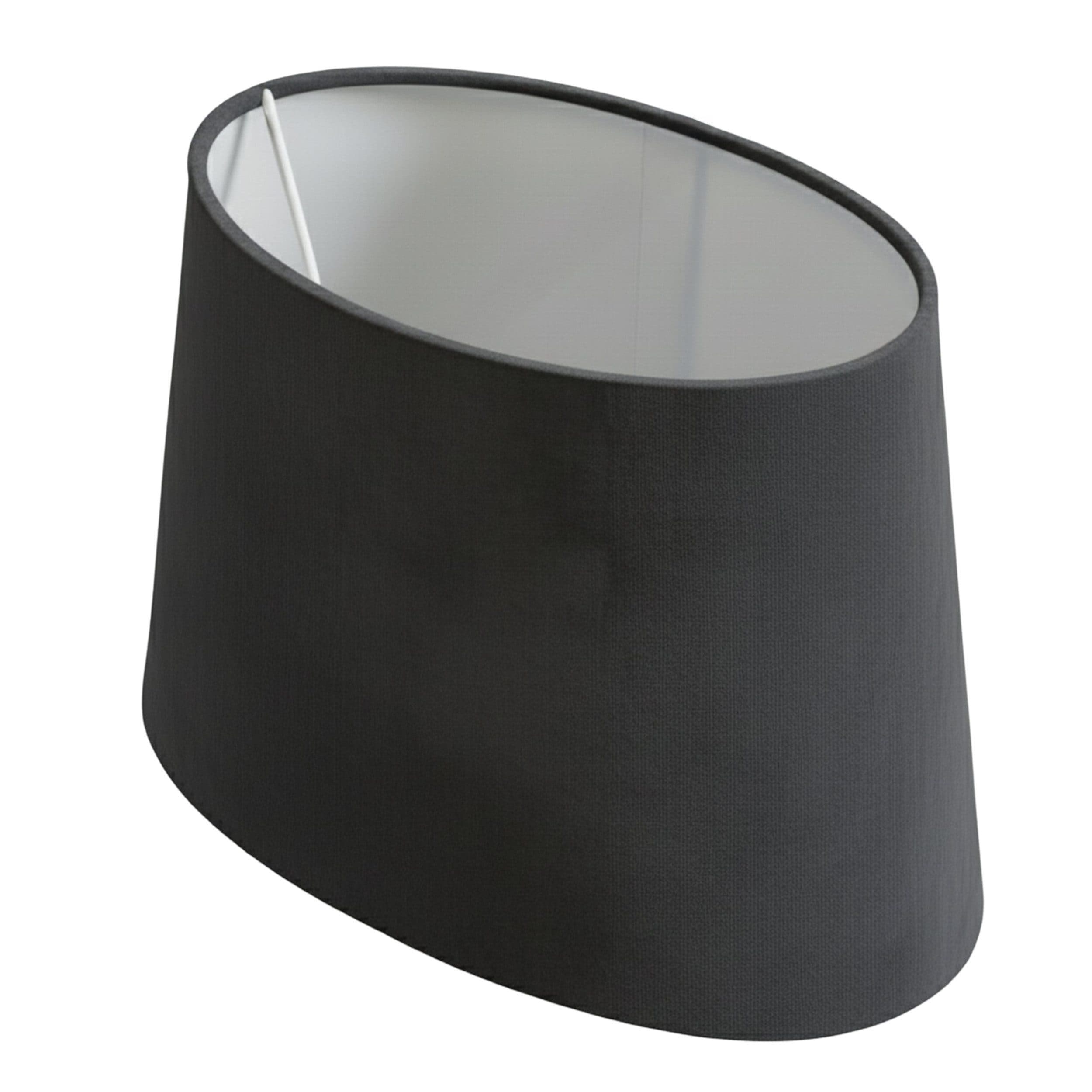 B&S Lampenschirm Oval Velvet Grau