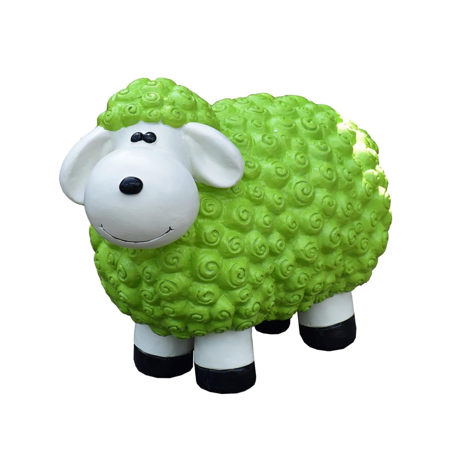 Geschenkestadl Gartenfigur XL Schaf Grün Wetterfest - Bild 2