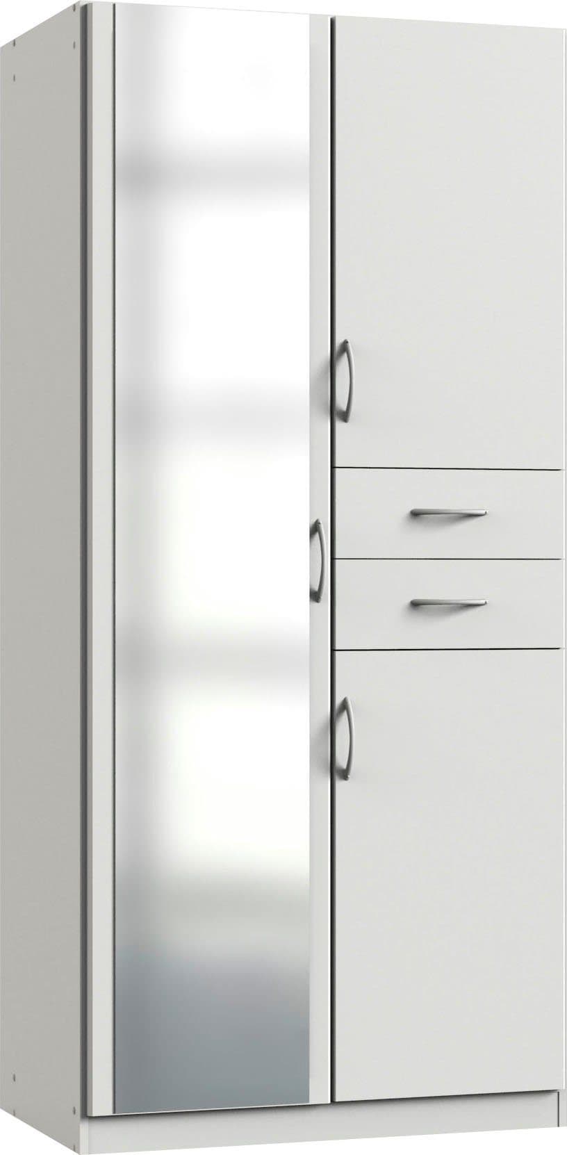 WIMEX Bitburg Drehtürenschrank Weiß 3 Türen 2 Schubladen - Bild 2