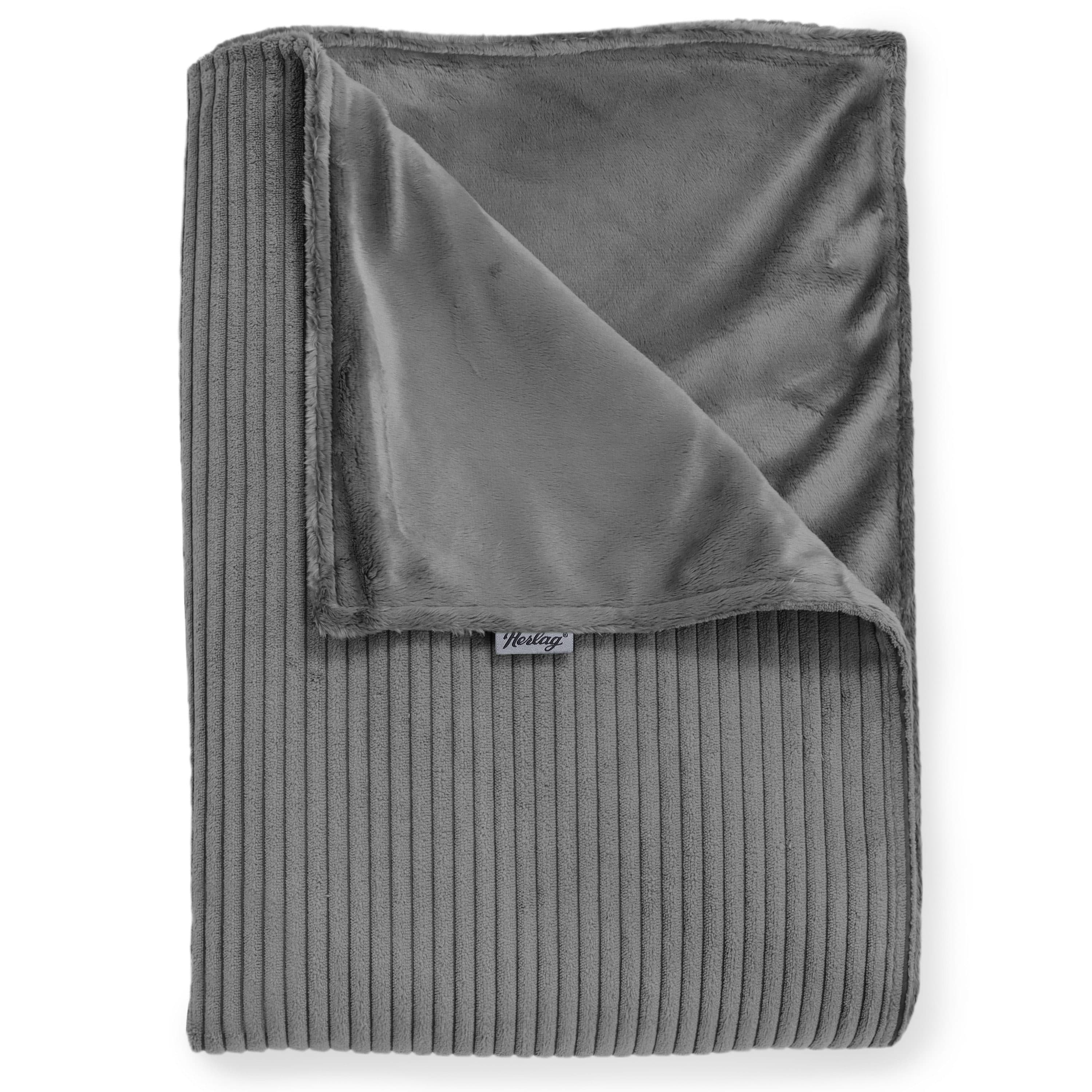 Wohndecke Kuscheldecke ELLA 140x200 cm – Wendedecke Cord & Fleece - Bild 2