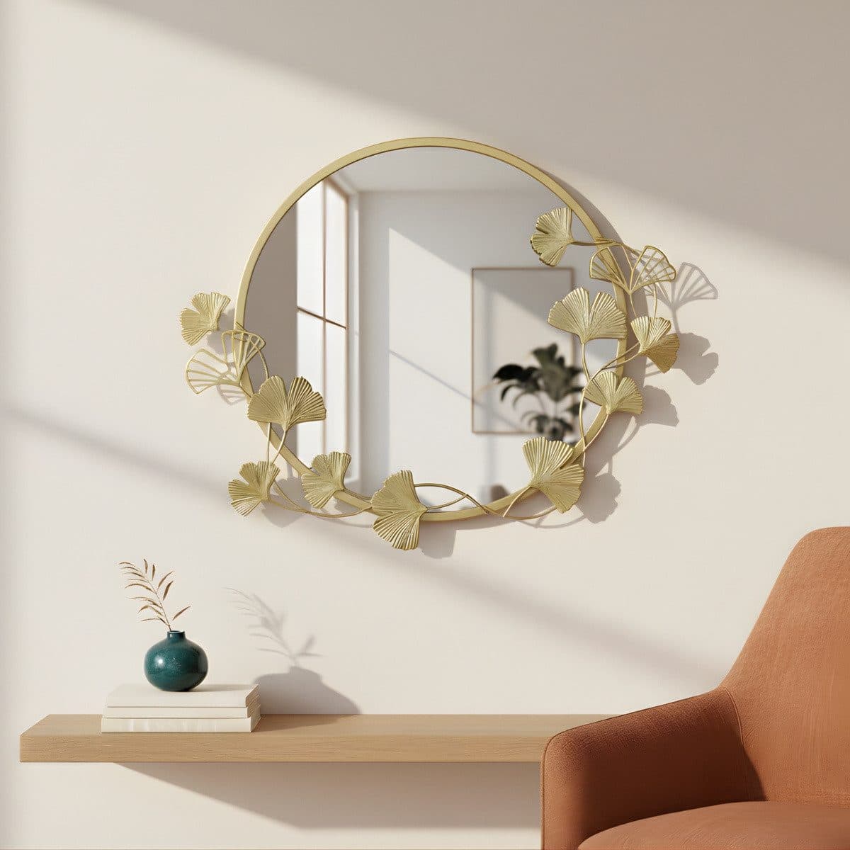 EDAXO Wandspiegel Ginkgo-Rahmen Gold - Bild 2