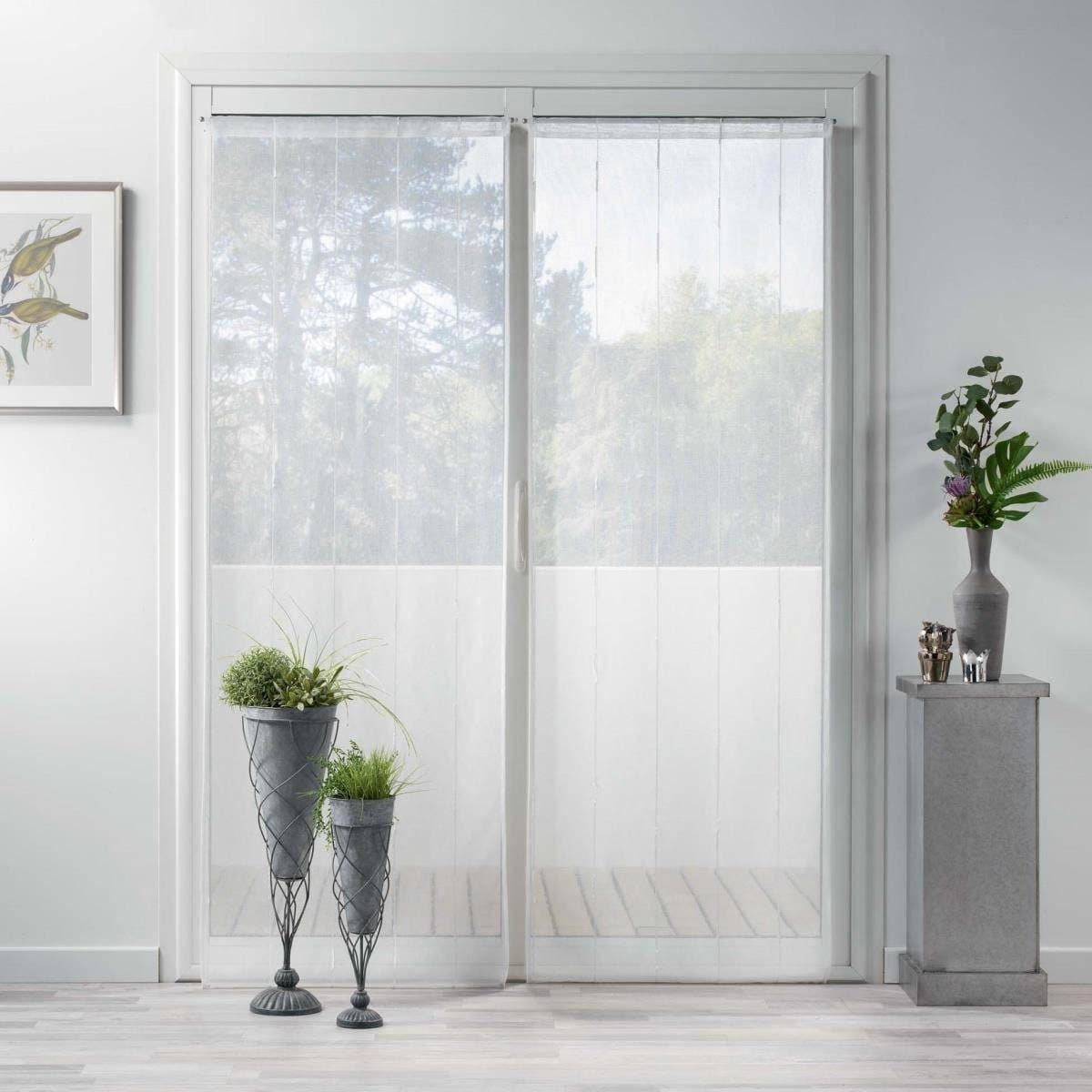 Douceur d'intérieur Gardine LINAHE Modern Weiß 2er-Set