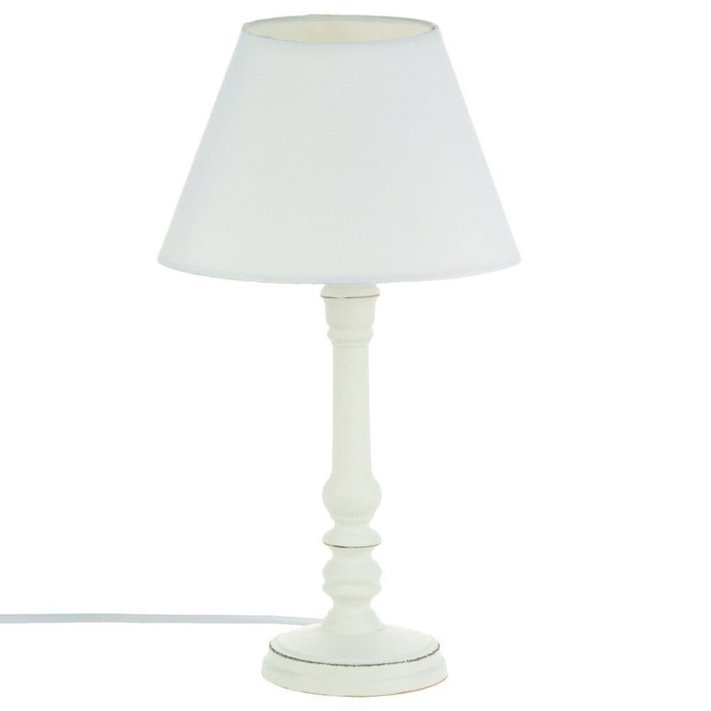 Atmosphera Créateur d'intérieur Tischleuchte Vintage Weiß Holz