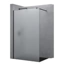doporro Walk-in-Dusche Duschwand Schwarz Profil Nano Glas ESG Bild 2