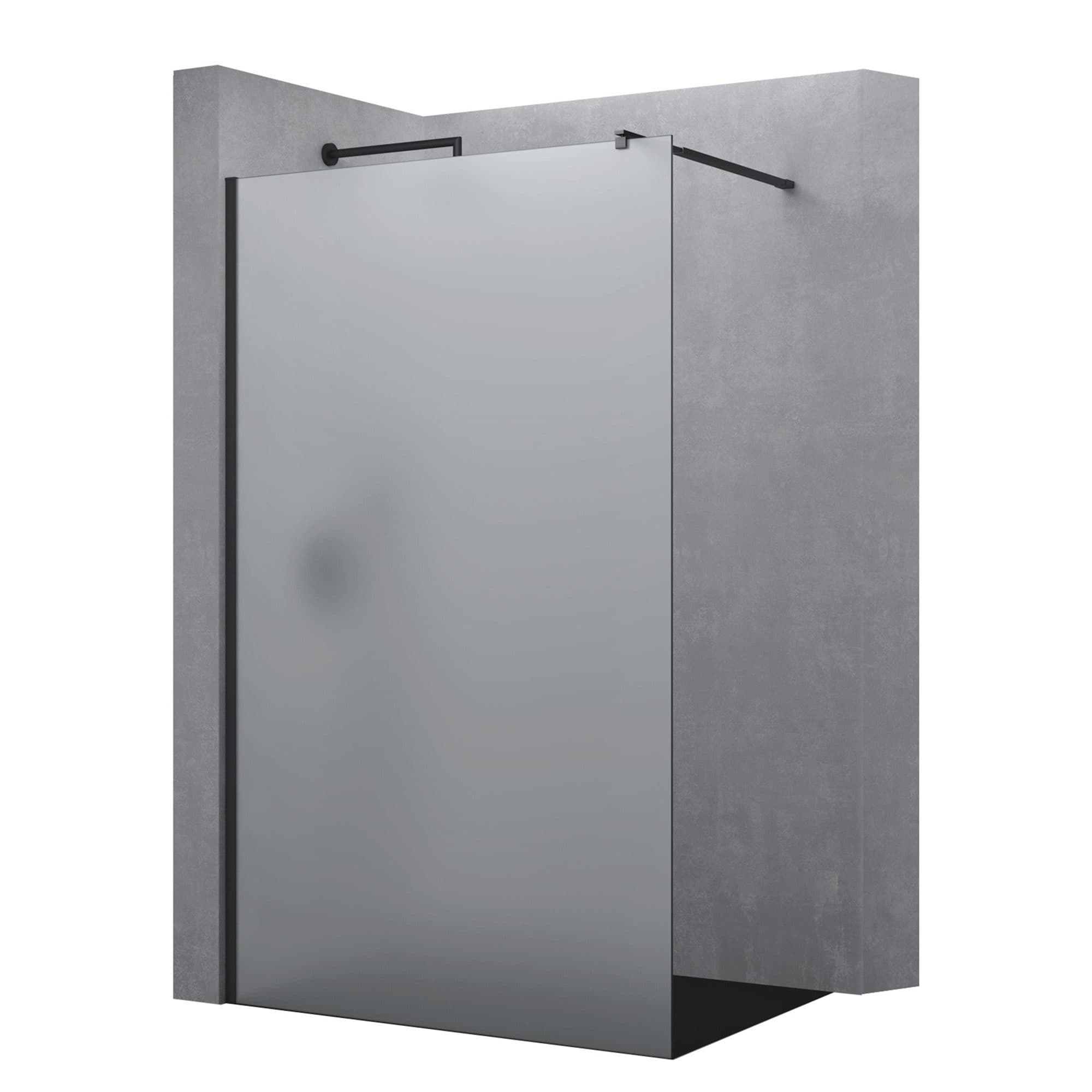 doporro Walk-in-Dusche Duschwand Schwarz Profil Nano Glas ESG - Bild 2