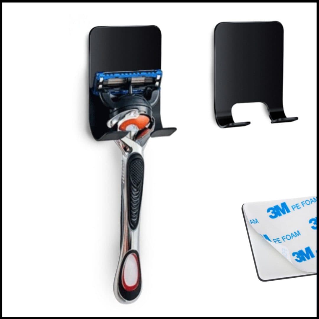 LIVINA HOME Handtuchhaken Set 4-tlg. Schwarz/Silber Edelstahl ohne Bohren