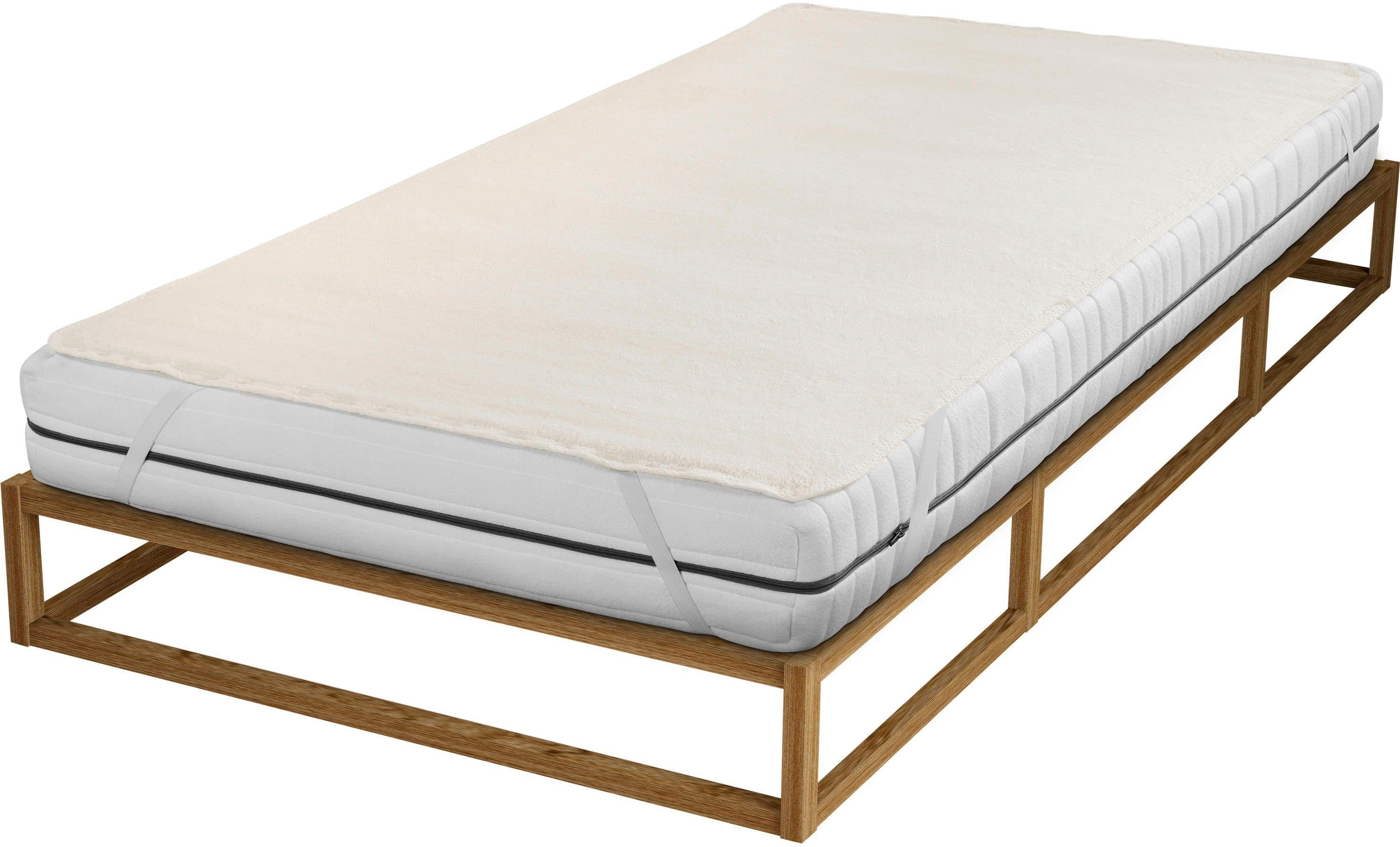 BIBERNA Molton-Matratzenauflage Premium Qualität Beige 90x190cm - Bild 2