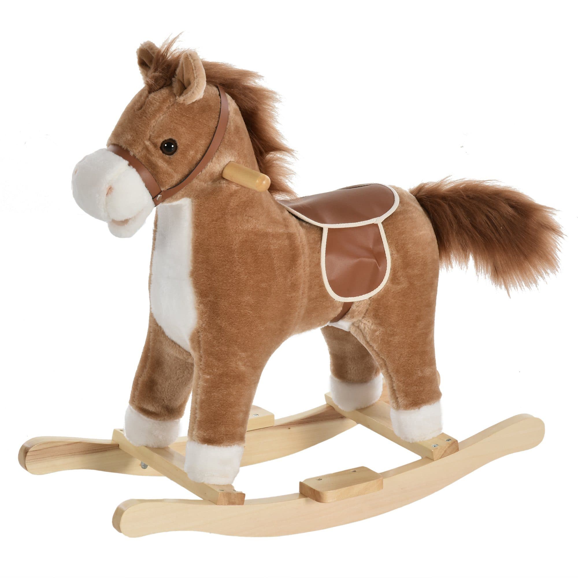 HOMCOM Schaukeltier Baby Pferd mit Tiergeräusche Spielzeug Haltegriffe - Bild 2