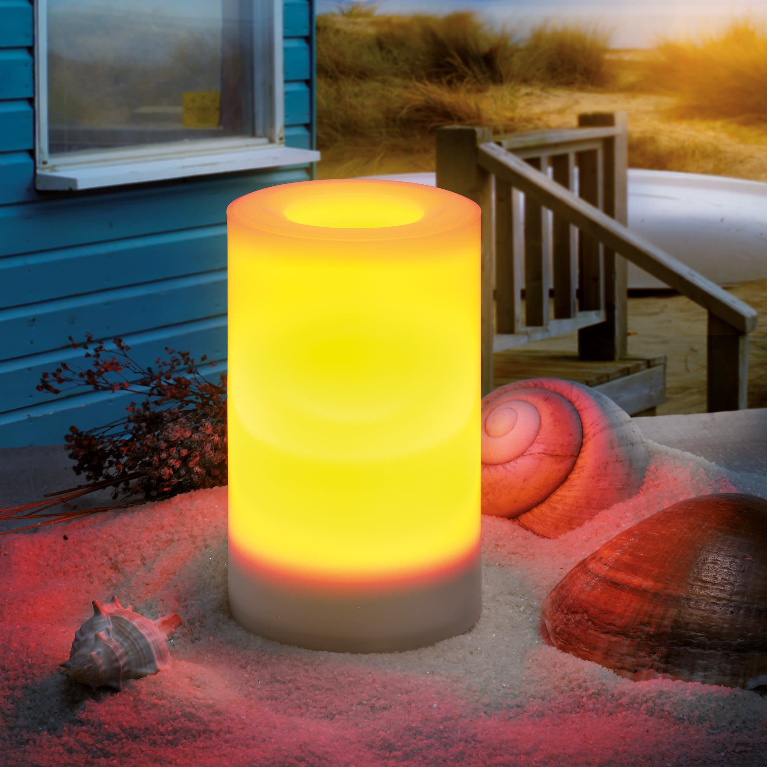 esotec Solar LED Kerze Mila Flackereffekt Gelb - Bild 2