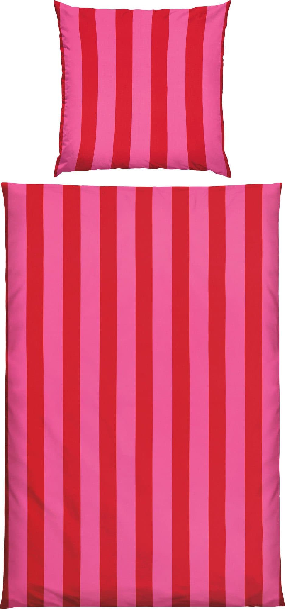 Erwin Müller Perkal Bettwäsche Streifen Rot-Pink - Bild 2