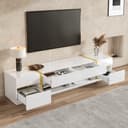 HAUSS SPOLE TV-Schrank Weiß Hochglanz mit Goldakzenten Bild 2
