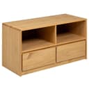 VIDAXL TV-Schrank SAUDA Eiche-Optik Massivholz Kiefer Bild 2