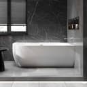 Lena Corner Eckbadewanne 170x75cm Weiß Acryl Halbfrei Bild 2