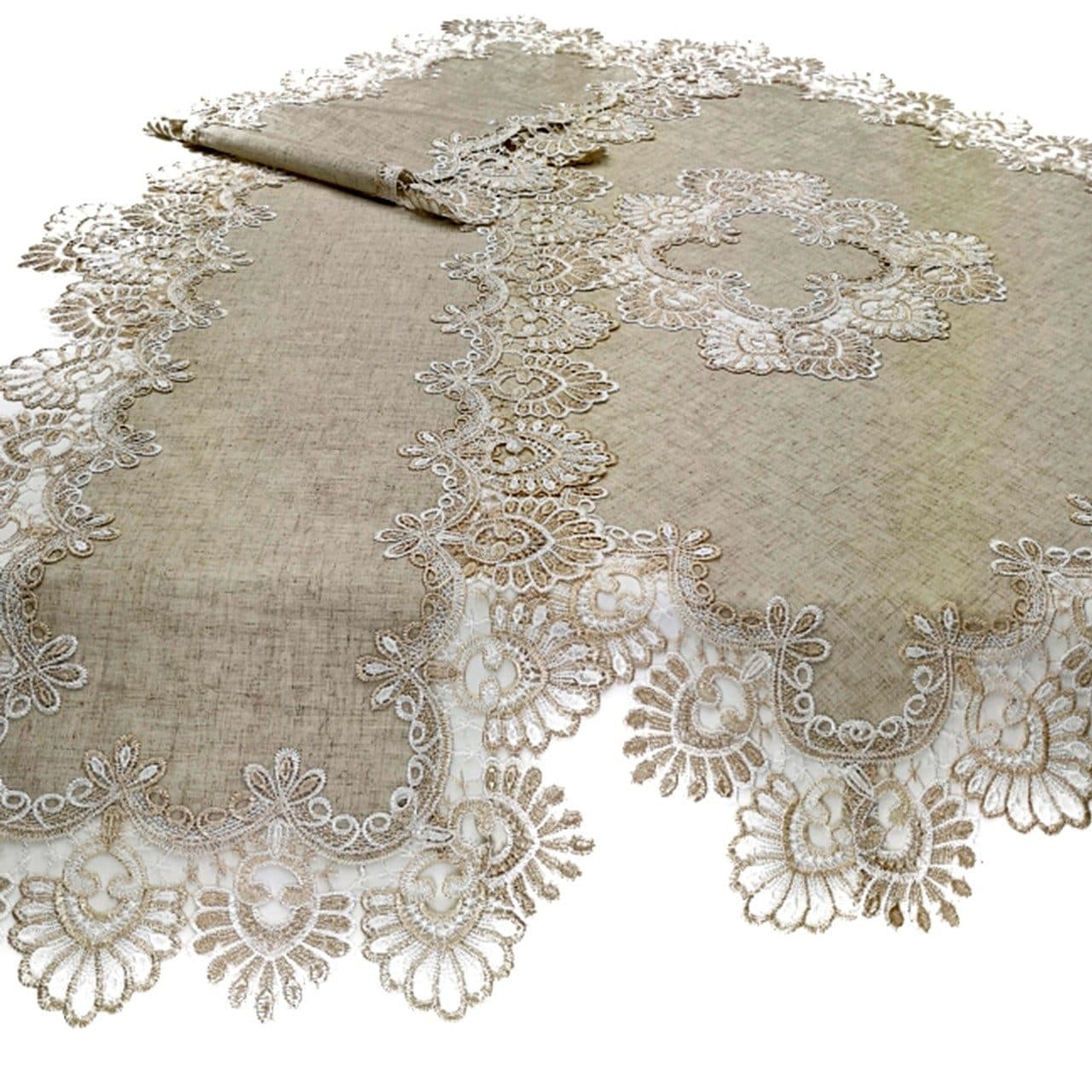 Elegant Tischdecken, Spitzendecken und Läufer aus hochwertigem Stoff