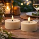 MARELIDA LED Solar Maxi Teelichter Beige 2er Set mit Dämmerungssensor Bild 2