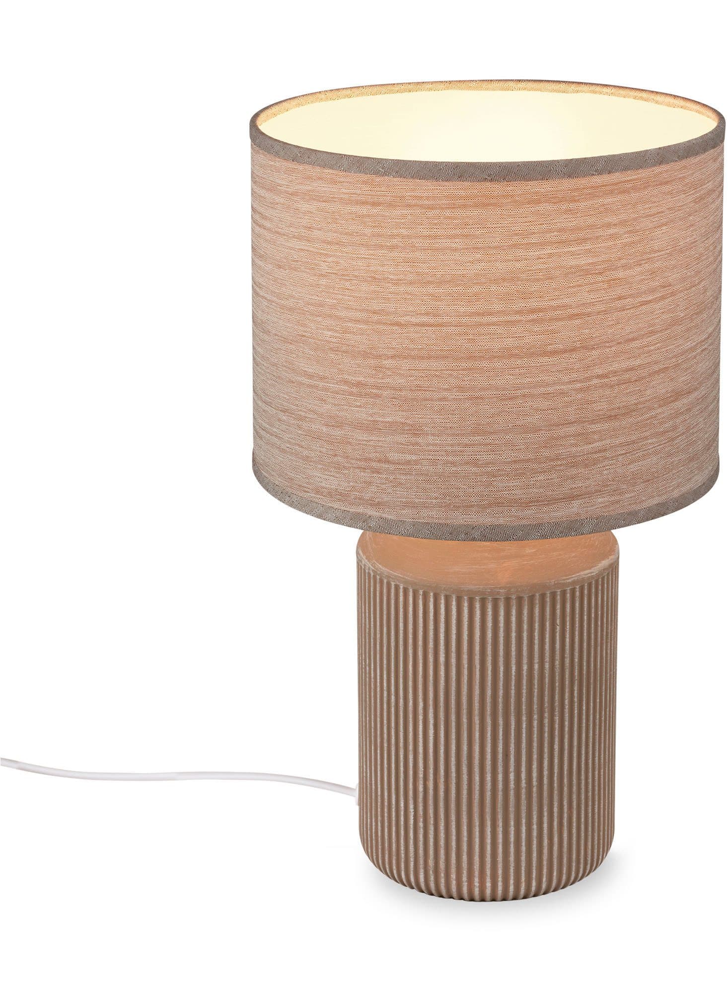 BRILONER LEUCHTEN Tischleuchte INO Tischlampe Braun