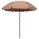 vidaXL Sonnenschirm mit Stahl-Mast 240 cm Taupe Bild 2