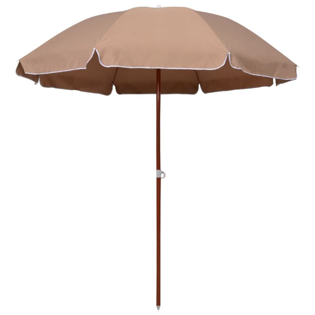 vidaXL Sonnenschirm mit Stahl-Mast 240 cm Taupe - Bild 2