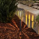 esotec LED Gartenfackel Malabo Solarleuchte Schwarz Bernstein Bild 2