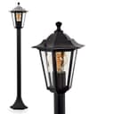 hofstein Pollerleuchte Wegeleuchte Metall/Glas Schwarz/Klar IP44 Gartenlampe E27 Bild 2