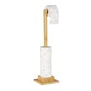 relaxdays Toilettenpapierhalter Bambus Stehend Freistehend Bild 2
