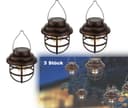 bmf-versand LED Solarleuchte 3er Set Laterne Garten Warmweiß Bild 2