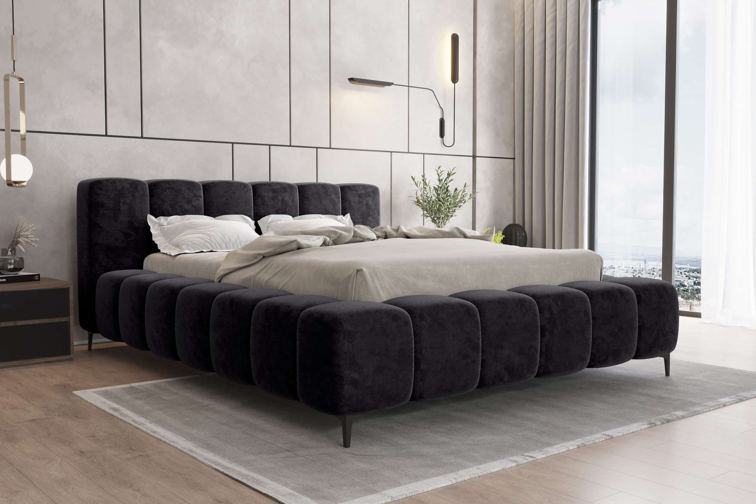 99rooms Polsterbett Cozy Schwarz mit Bettkasten und Lattenrost - Bild 2