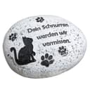Logbuch-Verlag Gedenkstein Katze mit Spruch Dein Schnurren 9,5 cm wetterfester Bild 2