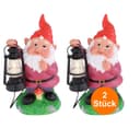 bmf-versand LED Solarleuchte Gartenzwerg 2er Set Bunt Bild 2