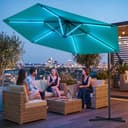 Swing&Harmonie LED Sonnenschirm Ampelschirm 300cm Türkis RGB Beleuchtung Bild 2