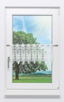 Plauener Spitze® Scheibengardine Transparent Weiß Abstrakt Bild 2