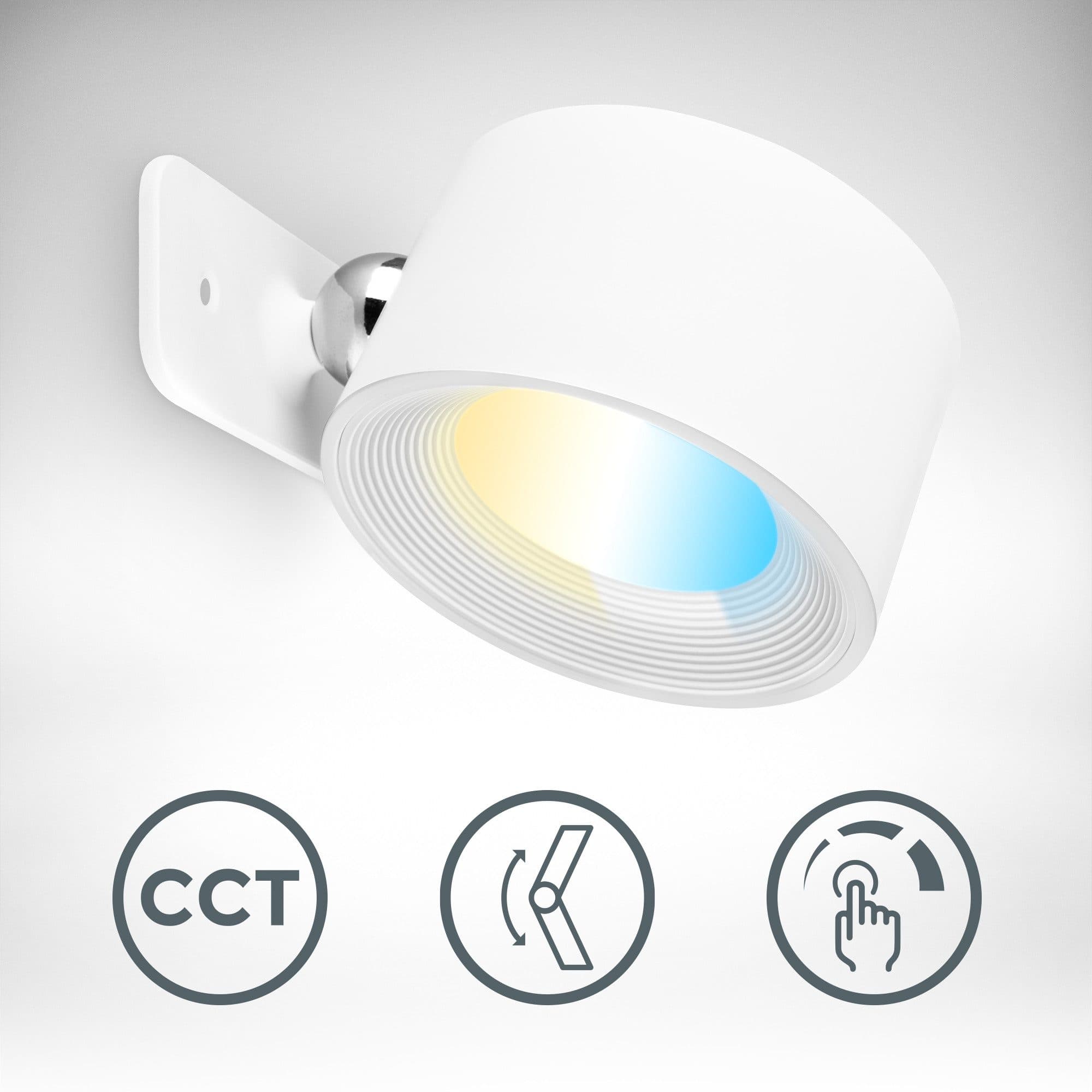 B.K.LICHT LED Wandleuchte BKL1596 Weiß Akku Dimmbar CCT - Bild 2